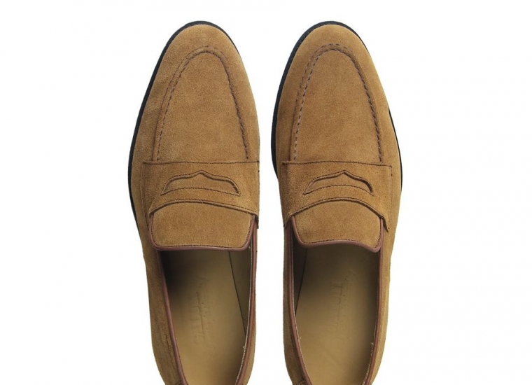 Tan Suede Penny Loafer RU