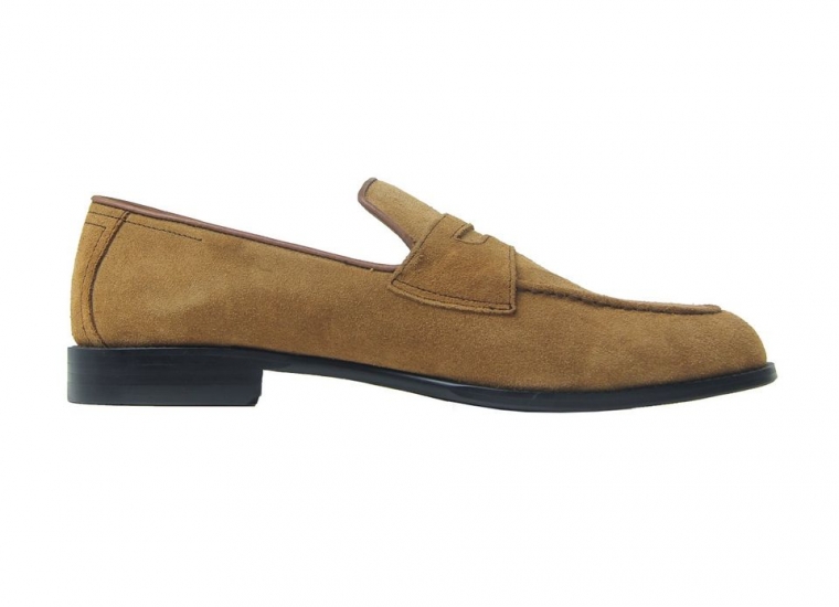 Tan Suede Penny Loafer RU