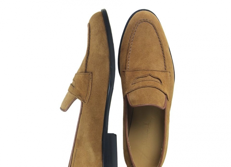 Tan Suede Penny Loafer RU