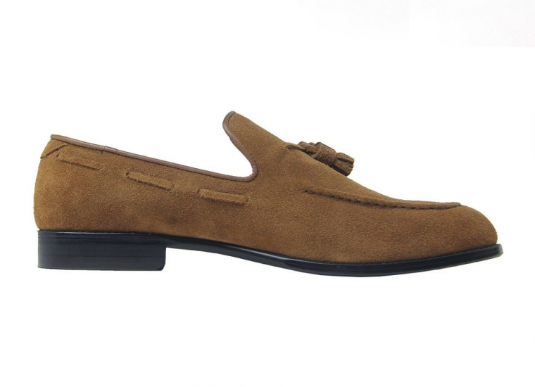 Brown Penny Suede Loafer RU