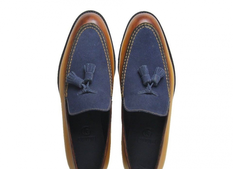 Light Brown Spectator Tassel Loafer RU