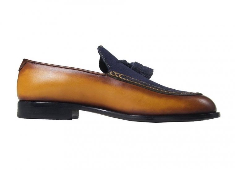 Light Brown Spectator Tassel Loafer RU