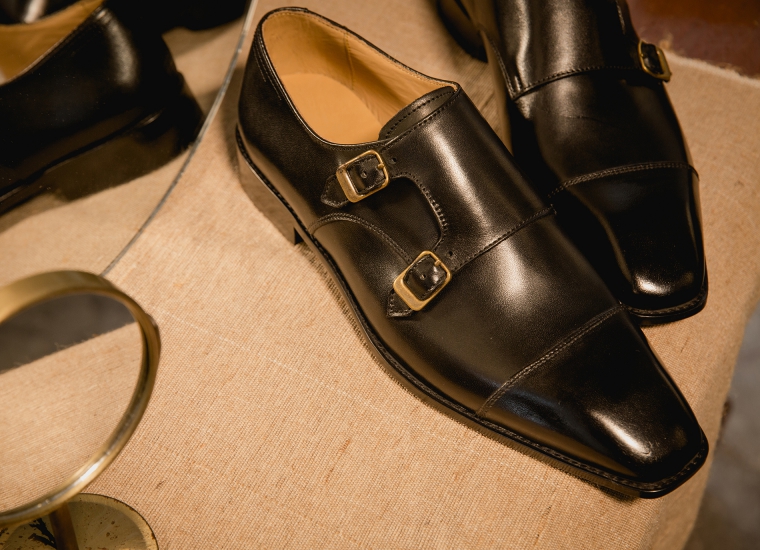 Black Double Monk Strap RU