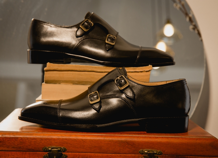 Black Double Monk Strap RU