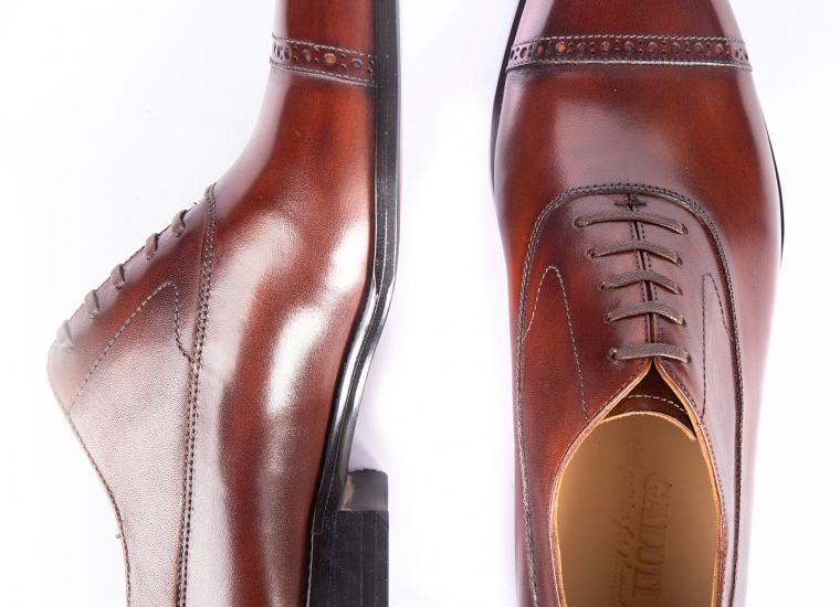 Oxford Balmoral CapToe Brown (Đục Mũi) RU 