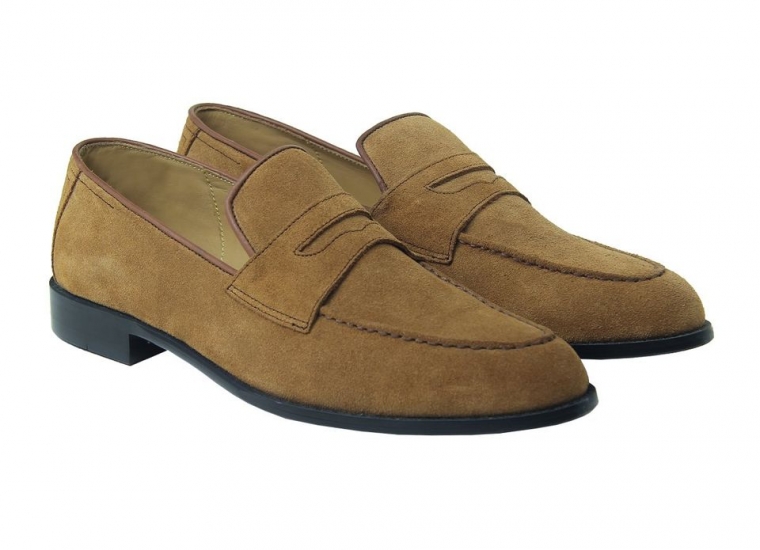 Tan Suede Penny Loafer RU