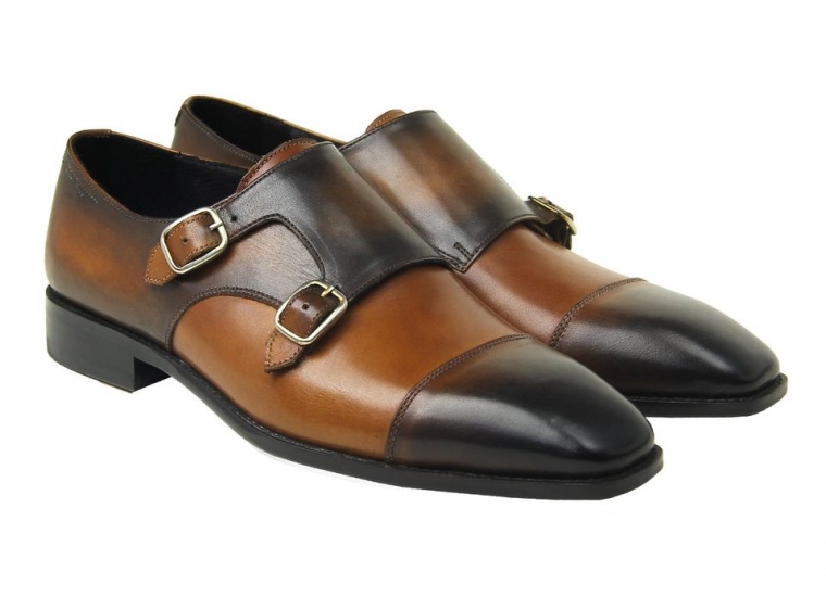 Brown Patina Double Monk Strap RU