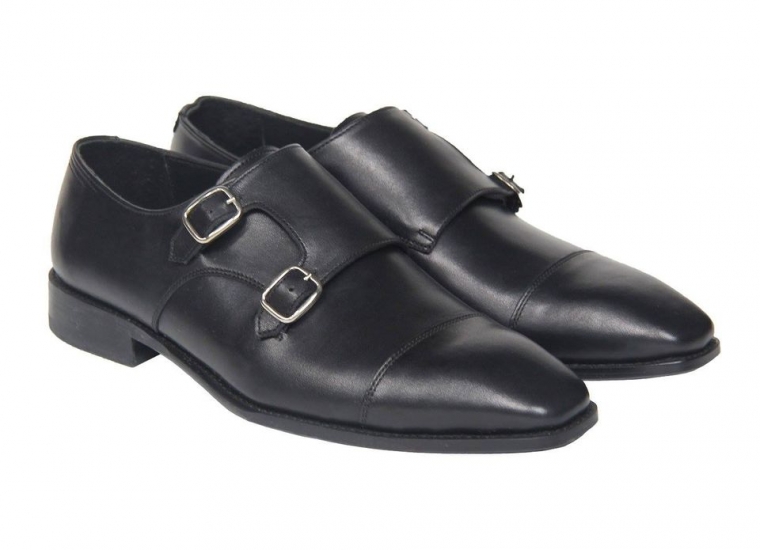 Black Double Monk Strap RU