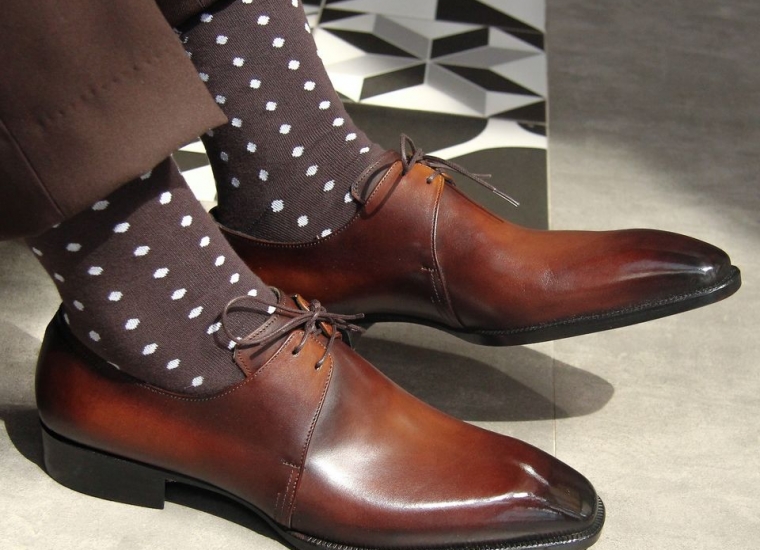 Brown Patina 2 Eyelets Derby LE