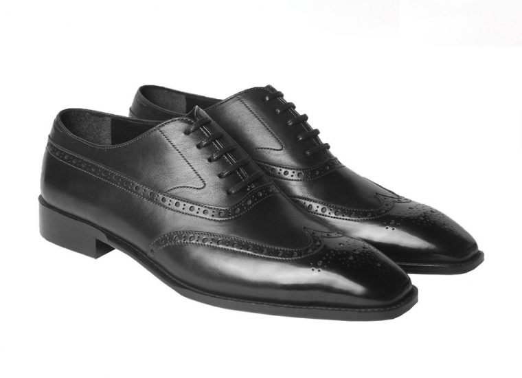 Black Balmoral Wingtip Oxford RU