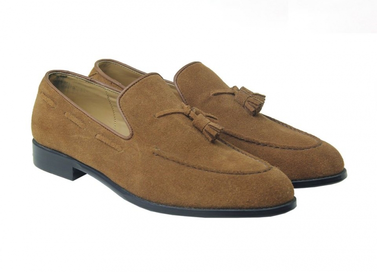 Brown Penny Suede Loafer RU