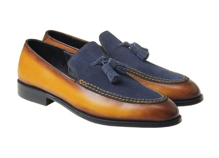 Light Brown Spectator Tassel Loafer RU