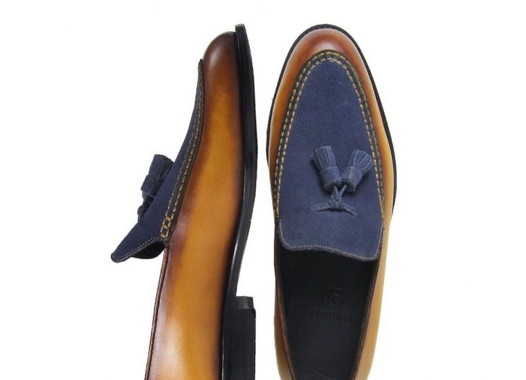 Light Brown Spectator Tassel Loafer RU