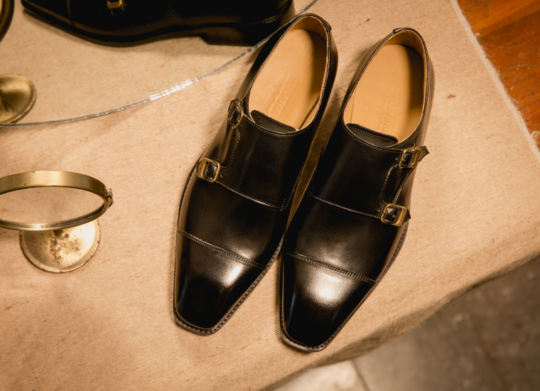 Black Double Monk Strap RU