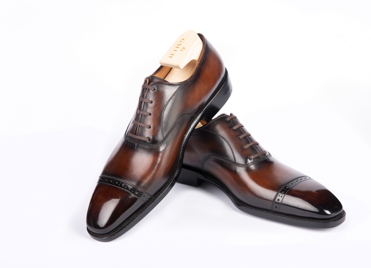 Oxford Captoe Quarter Brogue Black LE